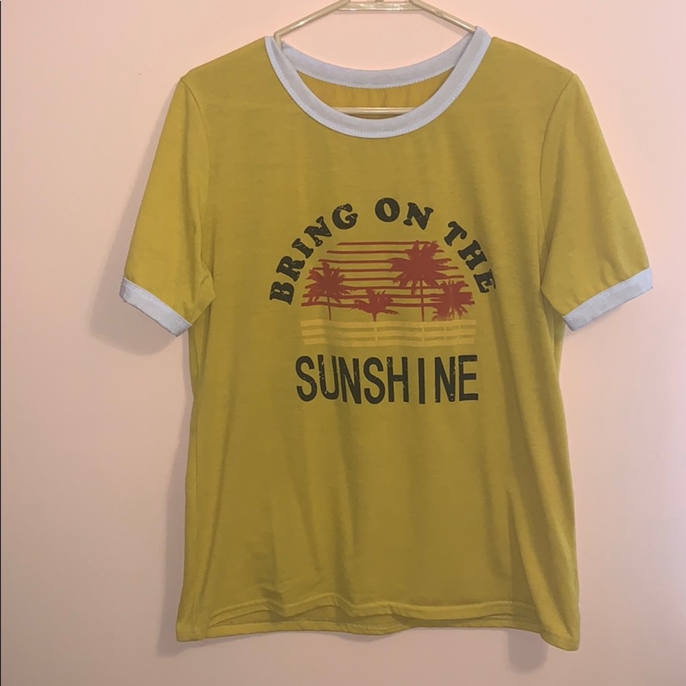 Mustard colored T shirt